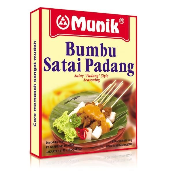 Elevate dishes with Munik Bumbu Sate Padang. Authentic blend for sensational sate. Taste Padang's finest